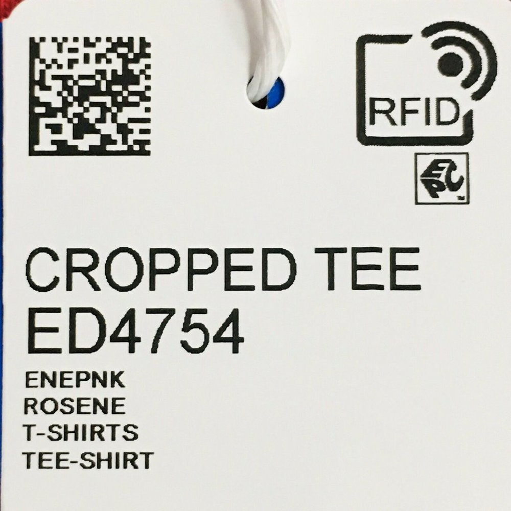 Adidas Trefoil Women’s Athletic Casual Cropped Tee Pink Logo Graphic T-Shirt - Picture 7 of 7